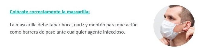 ¿Cómo colocar la mascarilla?