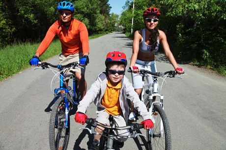 Practicando deporte en familia