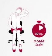 Estiramiento de cuello: inclinación de la cabeza