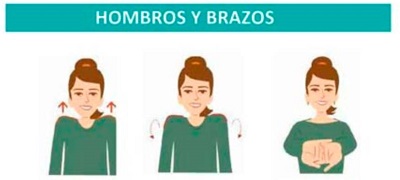 Estiramientos de hombros y brazos
