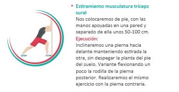 Estiramiento de tríceps sural