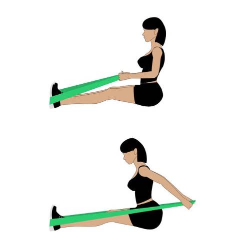 Remo con banda elástica