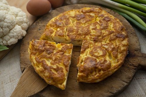 Tortilla de coliflor