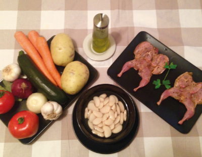Ingredientes estofado judiones codorniz